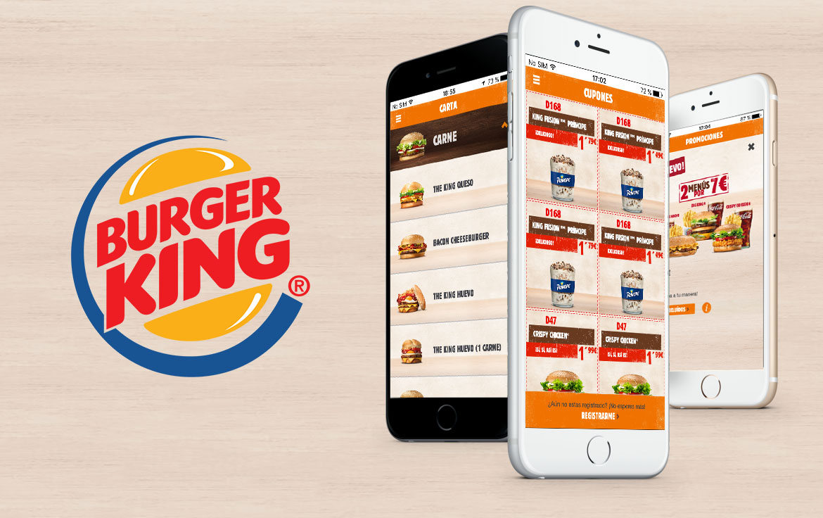 Burger King Mobile App for IOS and Android development by Airtouch
