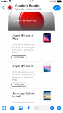 Vodafone Spain Chatbot Development for Facebook Messenger by Airtouch