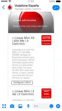 Vodafone Spain Chatbot Development for Facebook Messenger by Airtouch