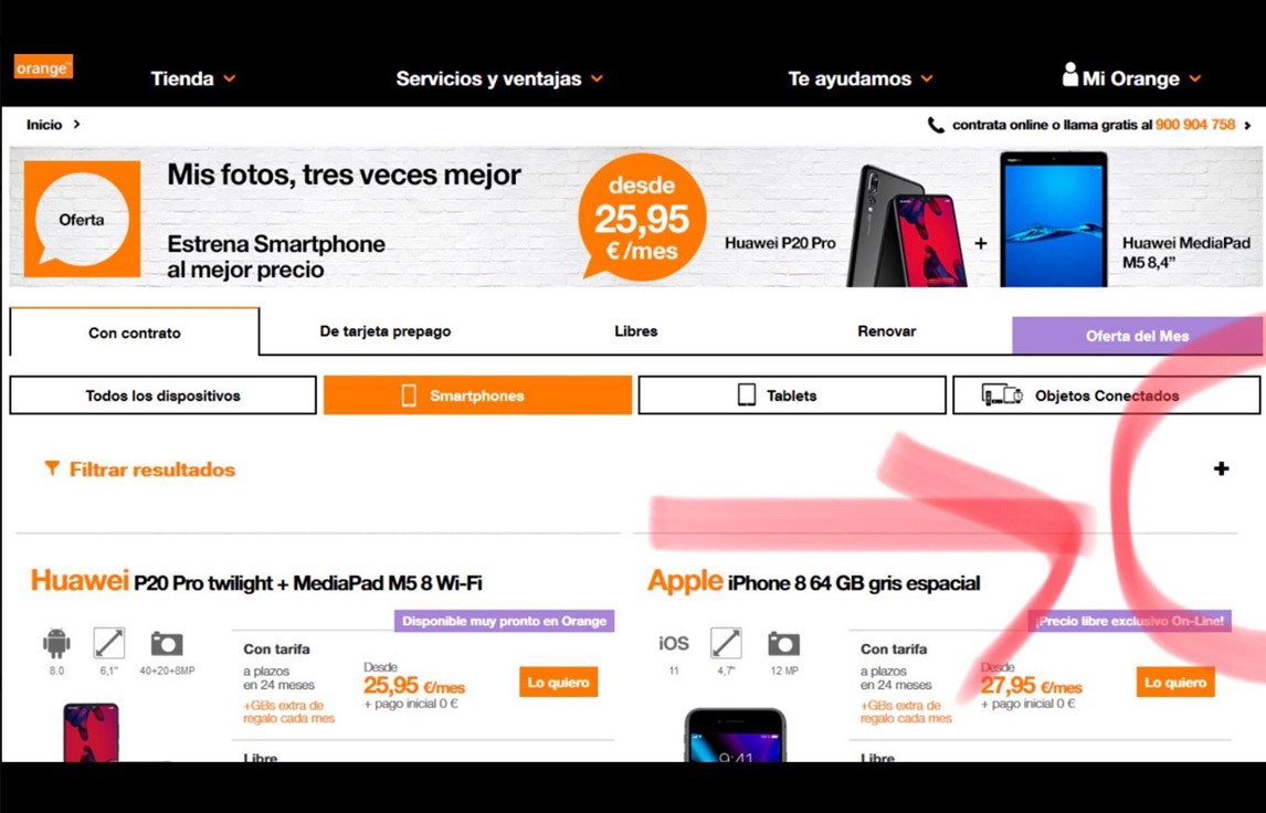 Chatbot for Web for Orange Spain
